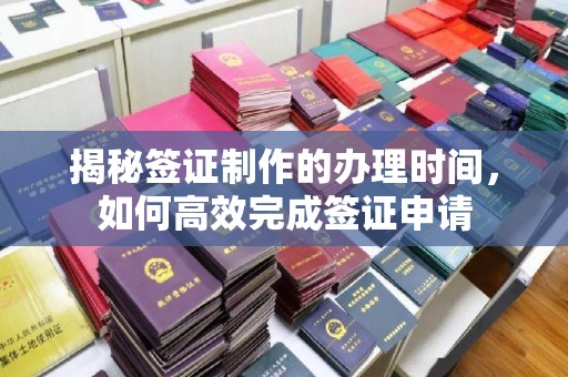 荣昌揭秘签证制作的办理时间，如何高效完成签证申请